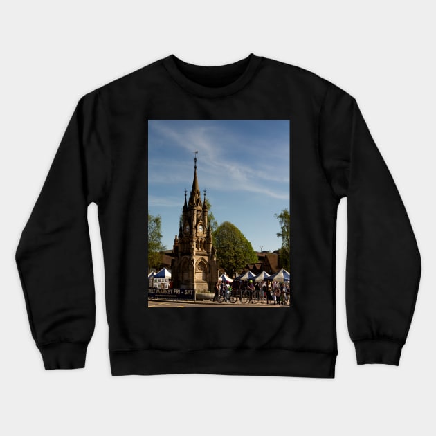 Shakespeare Memorial Fountain and Clock Tower Crewneck Sweatshirt by jasminewang